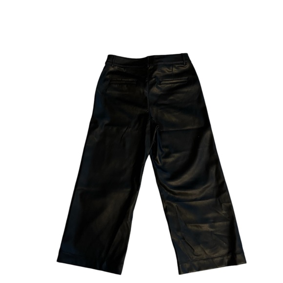 Black pleather wide legged pants from Loft. - Picture 2 of 6